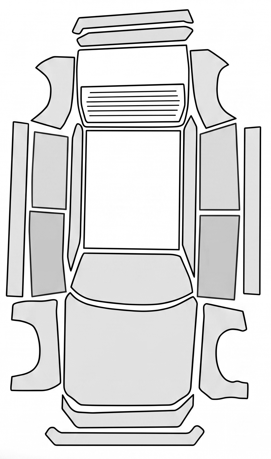 Diagrama do carro (vista explodida)